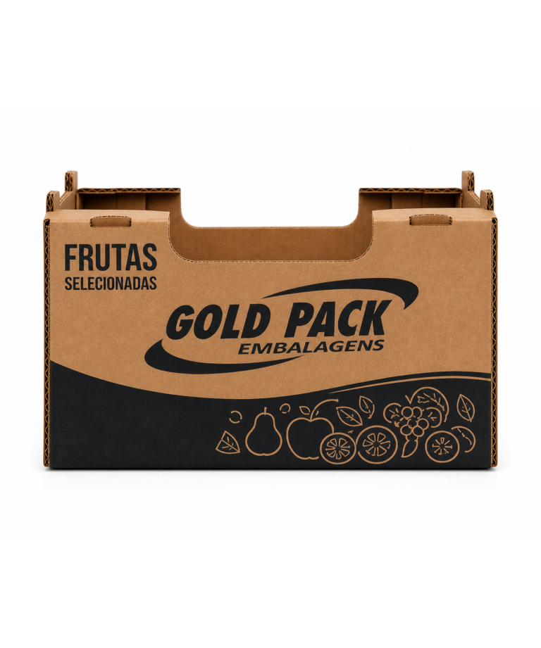 Bandeja Hortifruti - 2 - Caixas para Produtores Rurais -Frutas selecionas Gold Pack Embalagen