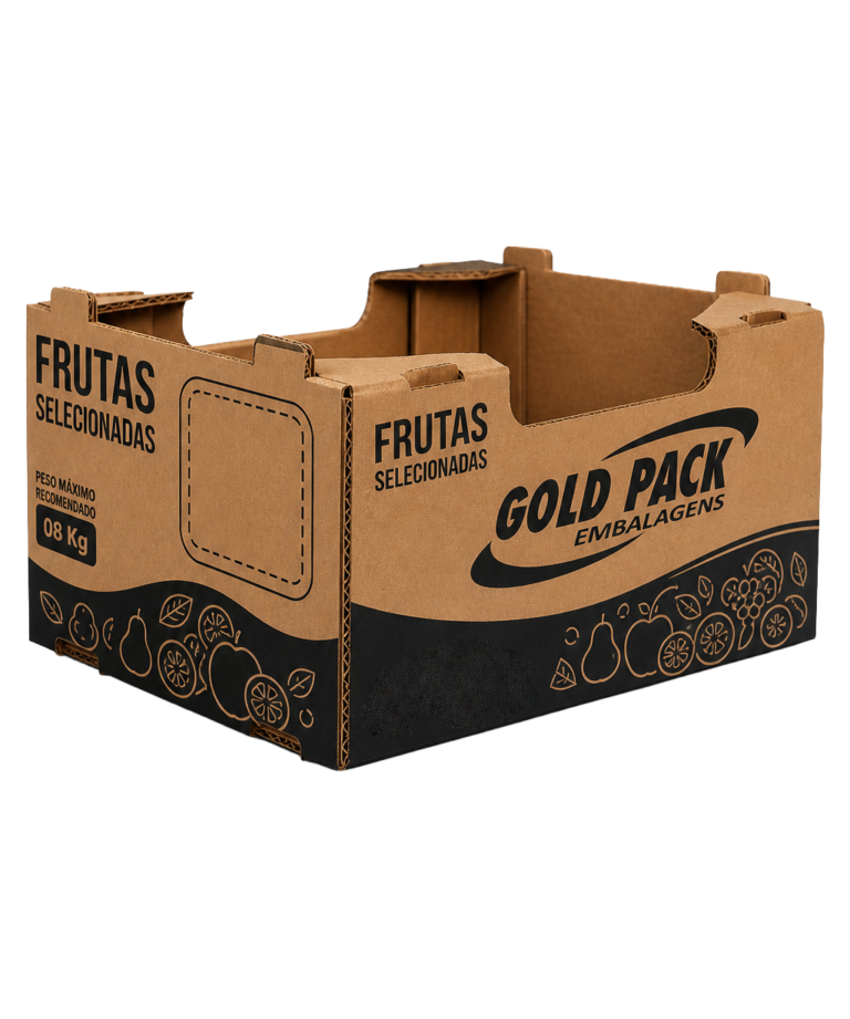 Bandeja Hortifruti -3 Caixas para Produtores Rurais -Frutas selecionas - Frutas selecionas Gold Pack Embalagen-