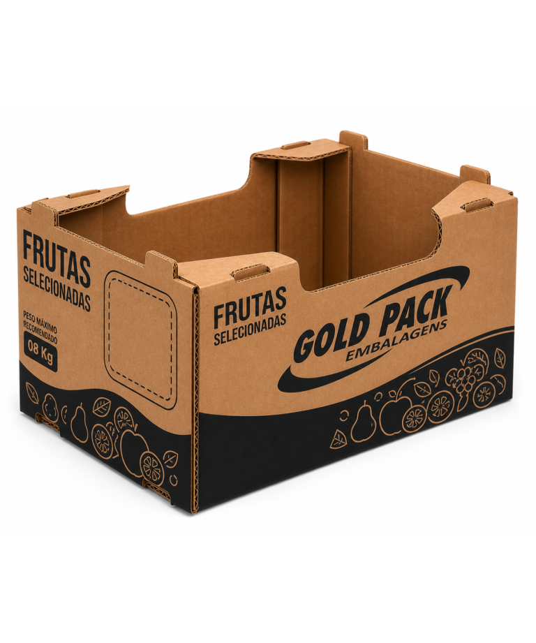 Bandeja Hortifruti -3 Caixas para Produtores Rurais -Frutas selecionas - Frutas selecionas Gold Pack Embalagen