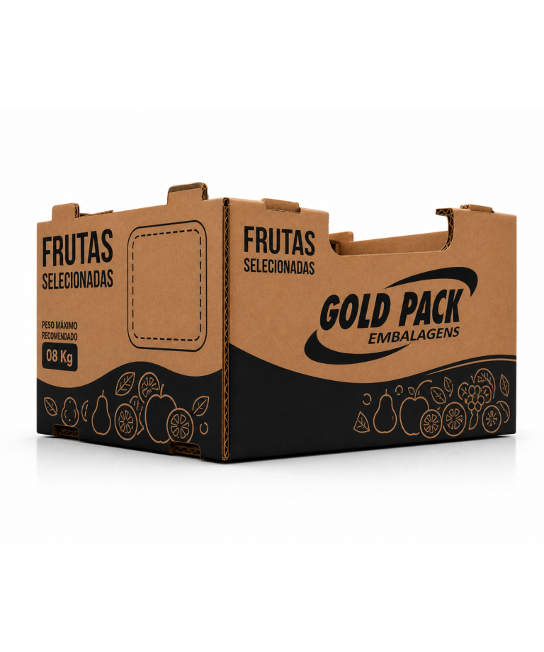 Bandeja Hortifruti - Caixas para Produtores Rurais -Frutas selecionas Gold Pack Embalagens